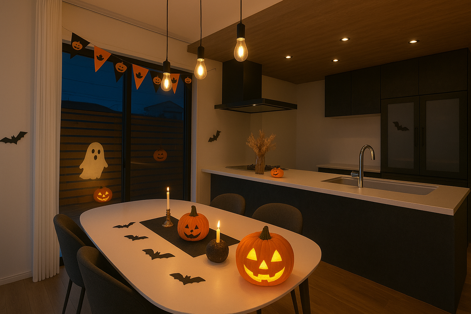 物件のハロウィン装飾